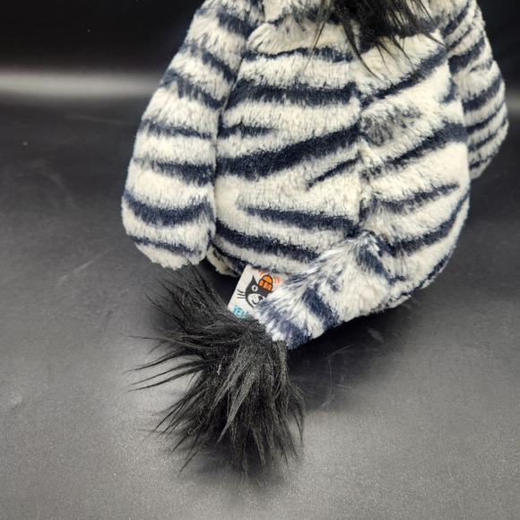 Jellycat Bashful Zebra Plush Toy Stuffed Animal Black White Soft London Safari - Picture 4 of 12